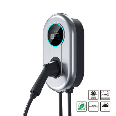 Type 1 EV Charger 40A สถานีชาร์จ 9.6KW Wallbox Level2 เครื่องชาร์จรถยนต์ไฟฟ้าพร้อมหน้าจอ LCD