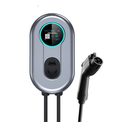 Type 1 EV Charger 40A สถานีชาร์จ 9.6KW Wallbox Level2 เครื่องชาร์จรถยนต์ไฟฟ้าพร้อมหน้าจอ LCD