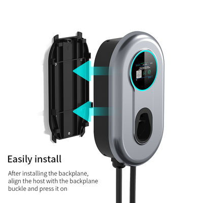 48A Wallbox EV Charger Station พร้อมหน้าจอ LCD APP Wifi/Bluetooth 11.52 KW Type 1 EV Home Charger