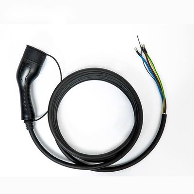 ปืนเดี่ยว IEC62196 Type2 ปลั๊กชาร์จรถยนต์ไฟฟ้า 32A/1Phase EV สายชาร์จ AC 250V