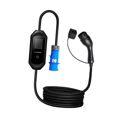 EV 32A Portable Charger SAE J1772 32 A Fast Electric Car Charger with Commando Plug AC