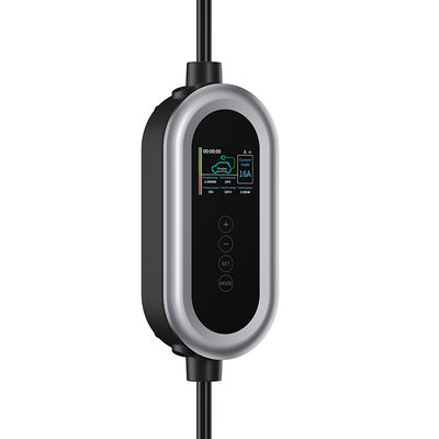 OEM แบบพกพาที่กำหนดเอง Type2 AC 230V สถานีชาร์จรถยนต์ไฟฟ้า 16A เครื่องชาร์จ EV แบบพกพา