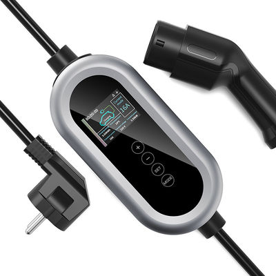 OEM แบบพกพาที่กำหนดเอง Type2 AC 230V สถานีชาร์จรถยนต์ไฟฟ้า 16A เครื่องชาร์จ EV แบบพกพา