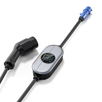 Type2 AC 250V EV Charger สำหรับรถยนต์ไฟฟ้า 16A Adjusement Current Charging Pile