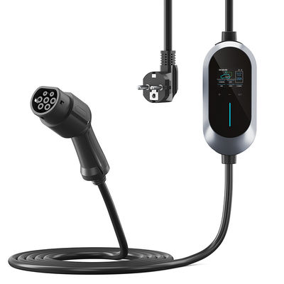 16A 3.84kw EV Car Charger Type 2 AC 230V LEVEL 2 Travel Portable Charger สายเคเบิล 5 ม.