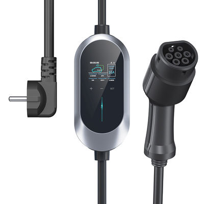 สูงสุด 32A การปรับกระแส Type 2 EV Fast Charger, OEM AC Portable Electric Charger Charger