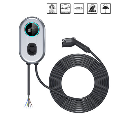 AC 240V Wallbox EV สถานีชาร์จ 48A ระดับ 2 รถยนต์ไฟฟ้า EV Car Charger 1M สายแข็ง