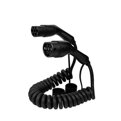 สายชาร์จเร็ว AC 480V EV Type 2 ถึง Type 2 ปลั๊กชาร์จรถยนต์ไฟฟ้าแบบพกพา