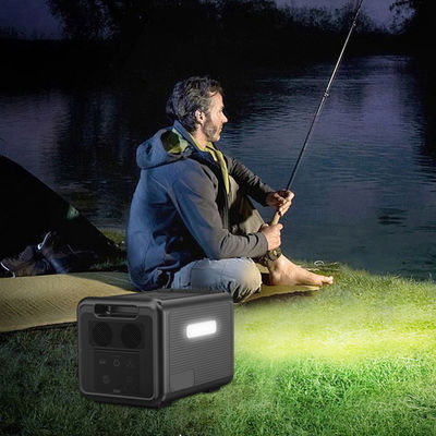 จอแสดงผล LCD 2304Wh Portable Power Station 1200W AC Intput Solar Generator LiFePO4 แบตเตอรี่สำหรับตั้งแคมป์