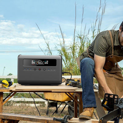 AC 1200W Input Portable Power Station, เครื่องกำเนิดพลังงานแสงอาทิตย์พร้อมแผงโซลาร์เซลล์ที่มีจอ LCD