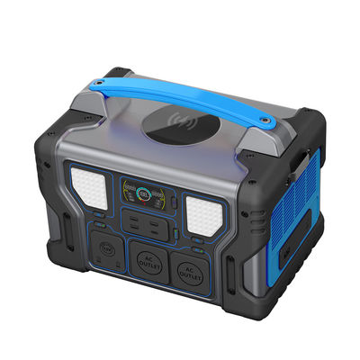 สีน้ำเงิน 1000W แคมป์ปิ้ง 1000W Lifepo4 สถานีไฟฟ้าแบบพกพาเครื่องกำเนิดไฟฟ้าสภาพอากาศ 1008Wh ไฟฟ้า